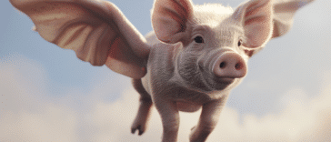 Cochon volant extrait d'une vidéo générée par Sora d'OpenAI