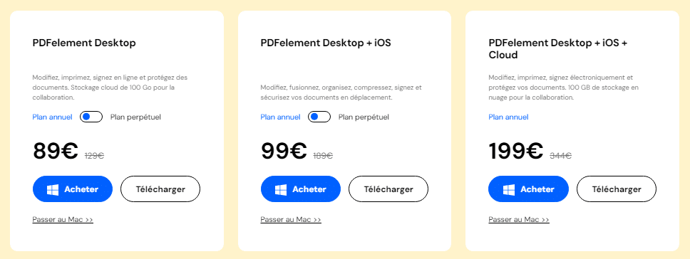 Wondershare PDFelement Prix