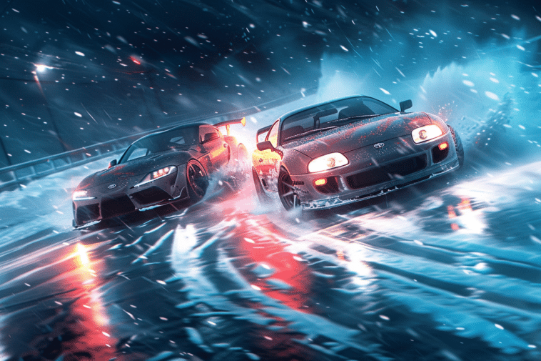 Toyota IA pour drift sur glace
