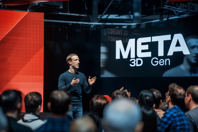 Présentation du projet 3D Gen de Meta par le Mark Zuckerberg