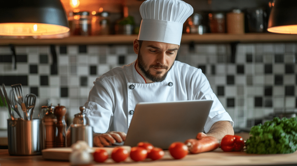 Un chef crée une nouvelle recette avec l'aide de chatGPT