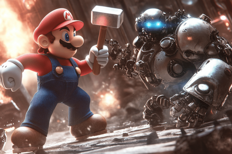 Super Mario contre robot d'IA