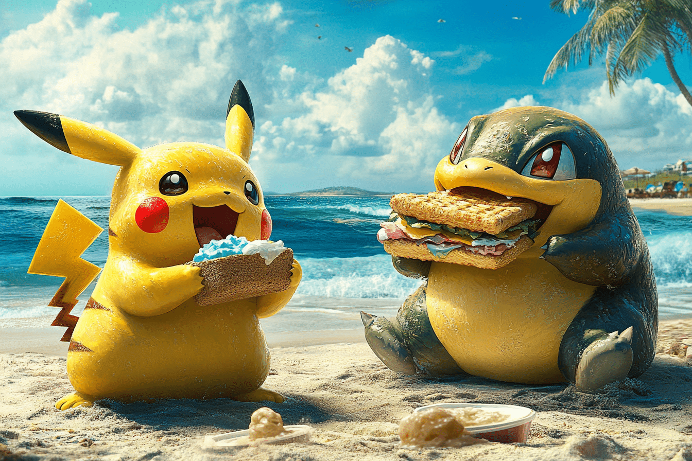 Les Pokémon prennent vie grâce à l’IA dans « Realistic Pokémon Wildlife » !