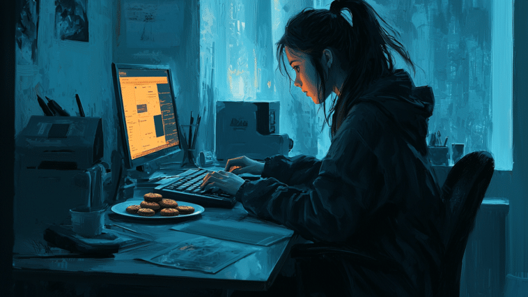 Une jeune femme utilise Listnr.ai pour créer des contenus audio