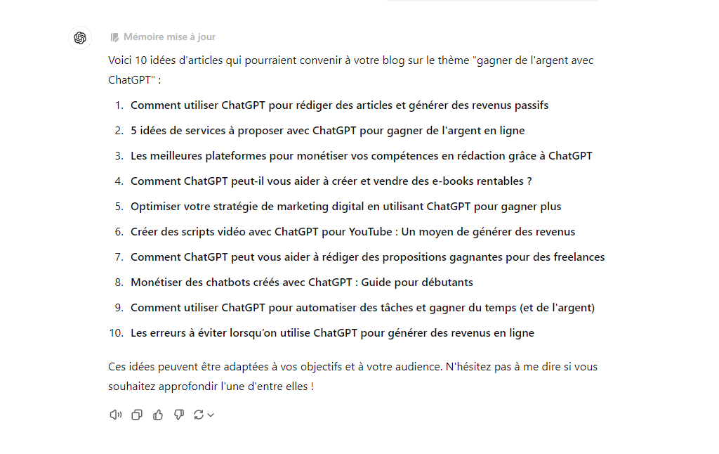 Faire de ChatGPT un vrai métier