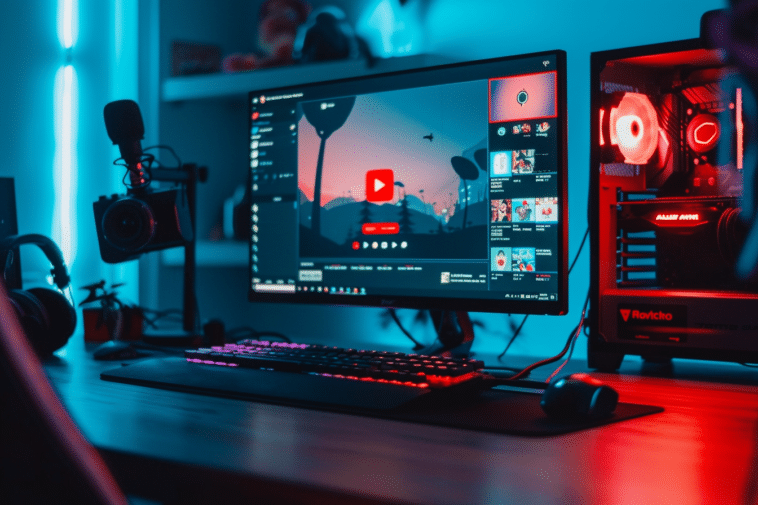 écran d'ordinateur où YouTube est ouvert