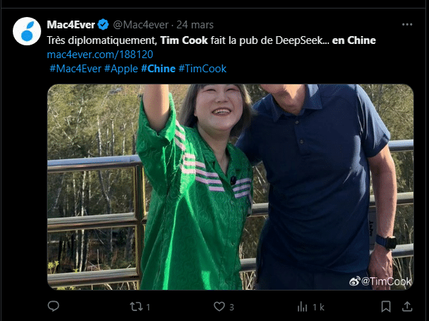 Visite Tim Cook en Chine