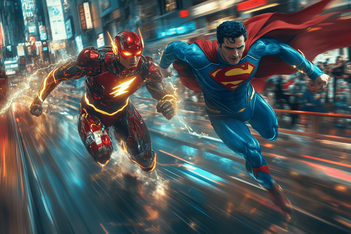 Course à l'IA, Flash représente Zhipu qui est plsu rapide. Et Superman représente DeepSeek qui est plus puissant