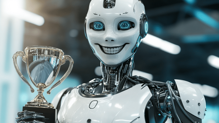 Robot humanoïde souriant illustrant les modèles d'IA les plus populaires
