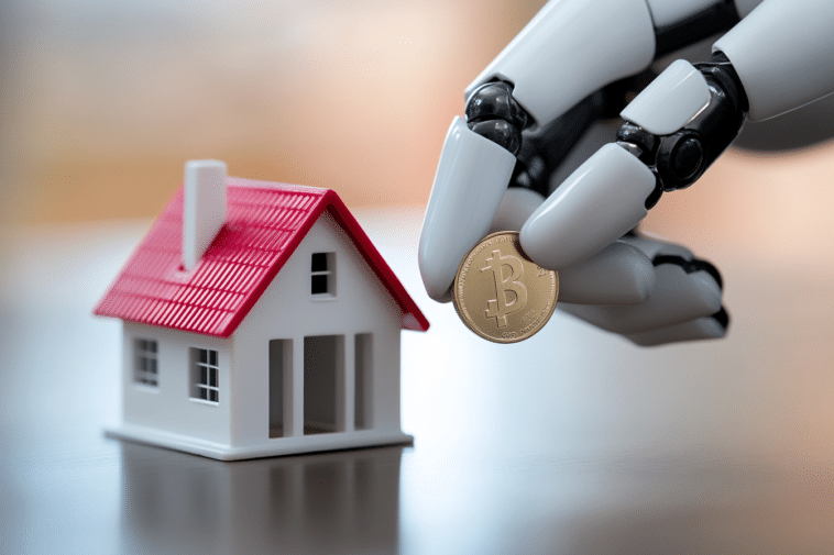 Main IA qui fait de l'économie dans l'immobilier