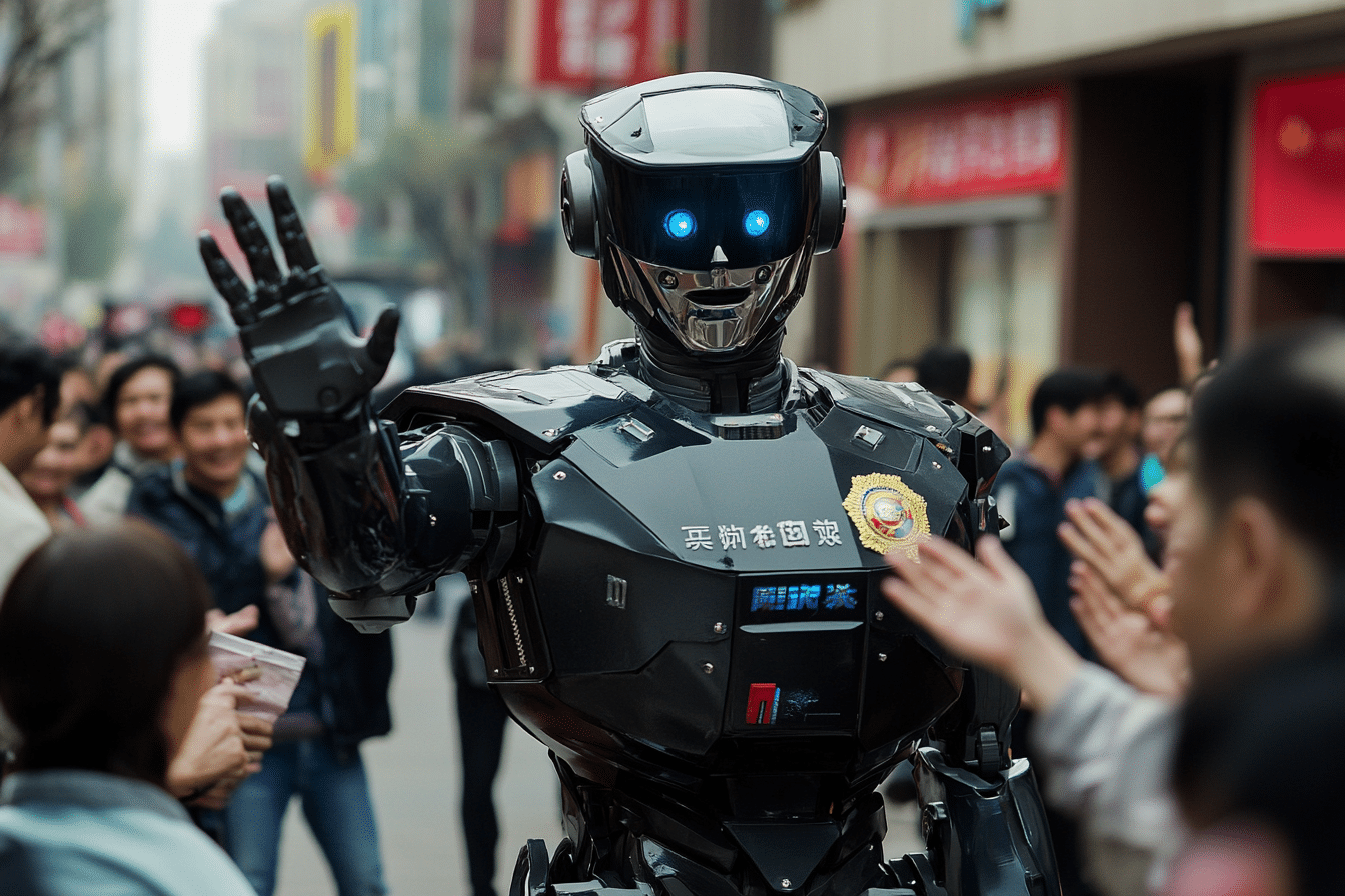 Il pèse 32 kg, court à 2m/s et patrouille dans les rues… Le nouveau policier chinois est un robot