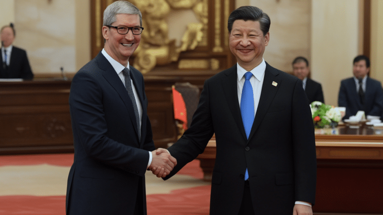 Tim Cook, PDG Apple et XI Jinping président de la Chine