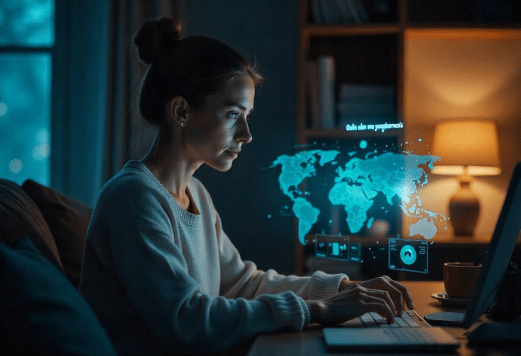 Jeune femme travaillant son planning sur son agenda Google.