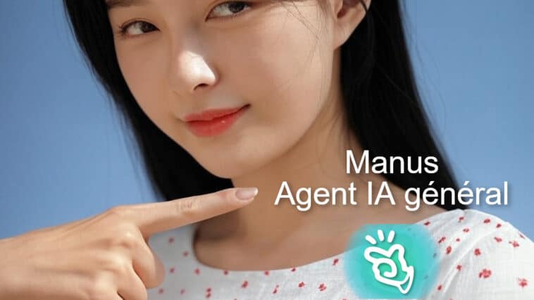 Une jeune femme présentant Manus AI.