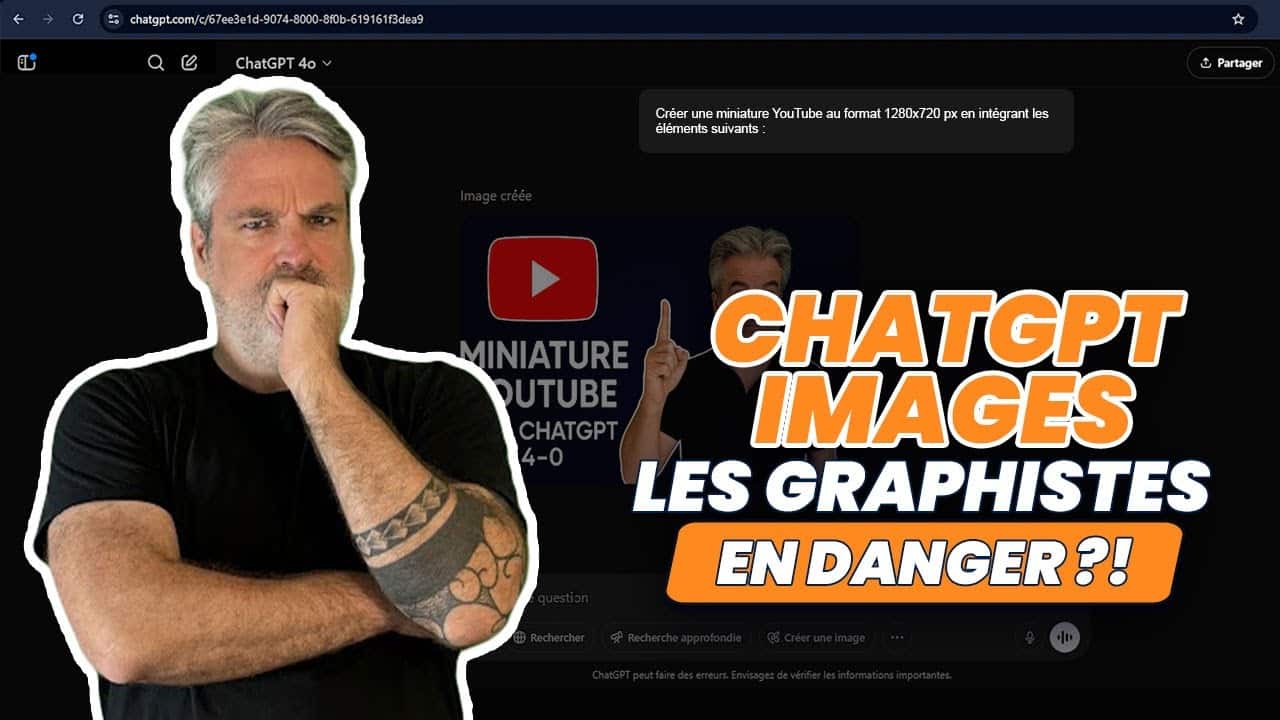 Une miniature YouTube signée ChatGPT 4 o : Vision créative ou impasse ?