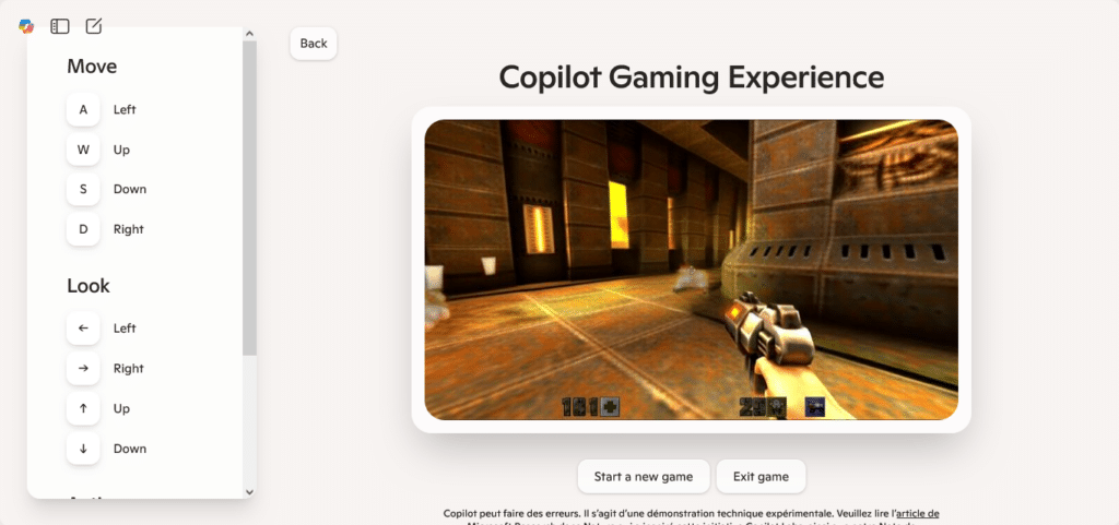 Interface de Copilot Gaming de Microsoft