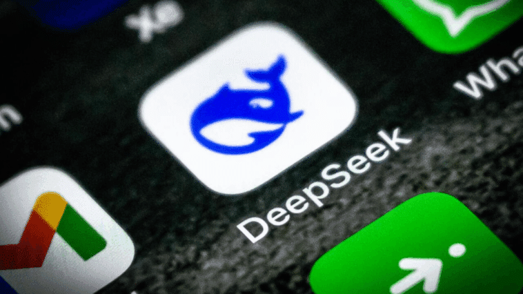 Ecran affichant l'application DeepSeek
