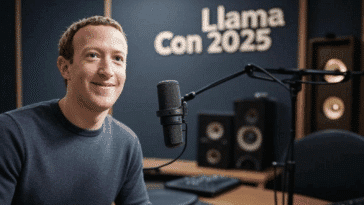 Mark Zuckerberg dans un studio d'enregistrement