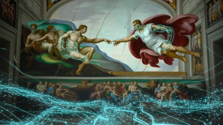 Le plafond de la chapelle Sixtine version IA