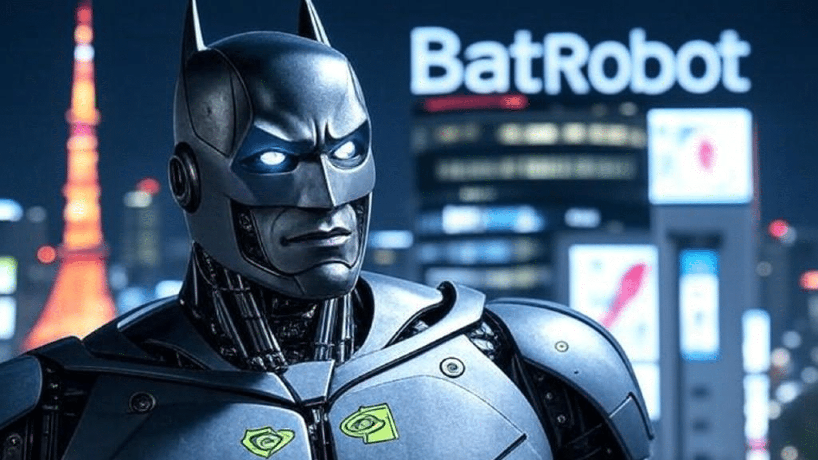 Robot super héros au logo Nvidia