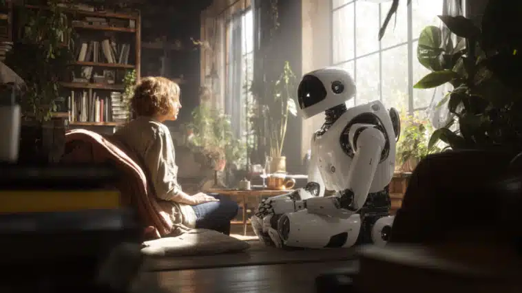 photo d'une personne avec un robot