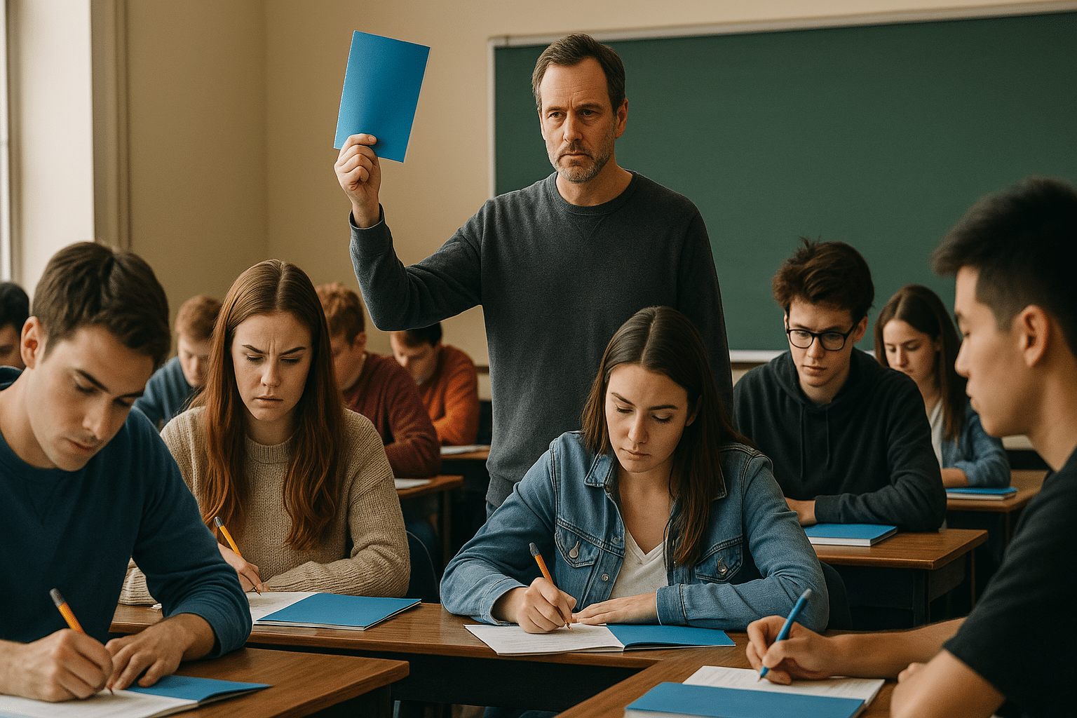 Les universités ressortent les cahiers bleus contre l’IA aux examens