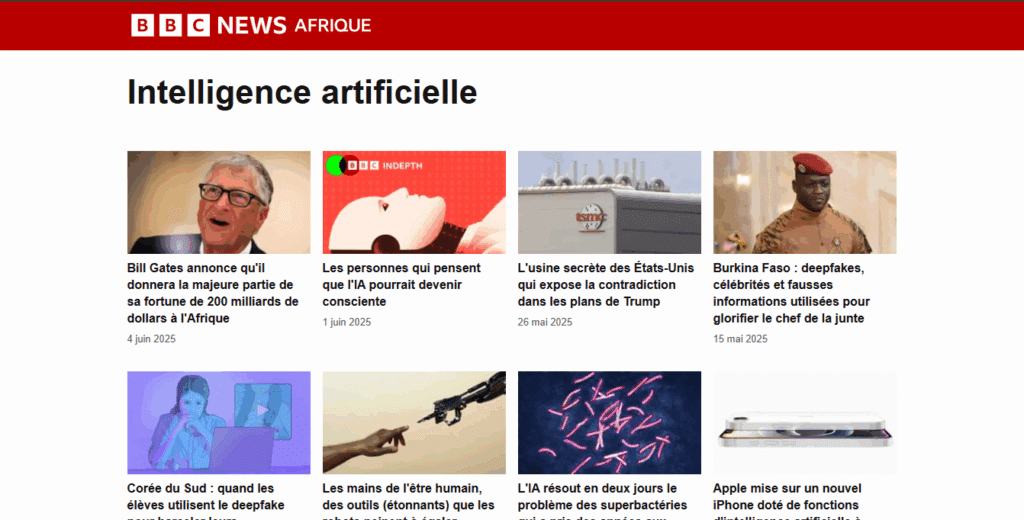 Meilleurs sites d'actualité IA - BBC Technology