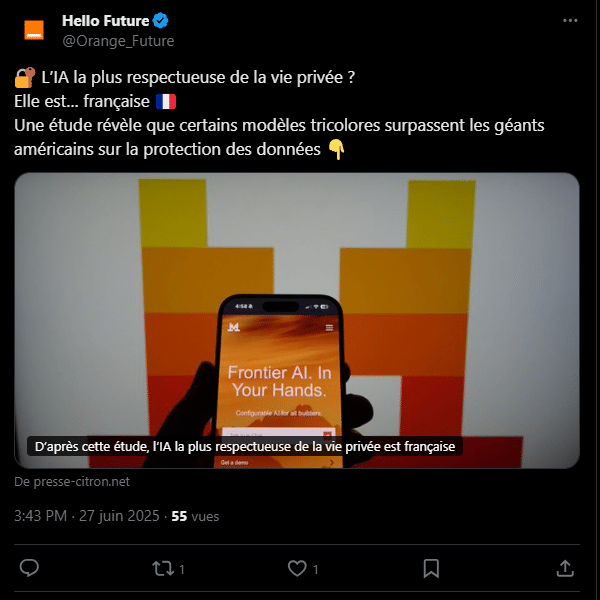 Le Chat, champion du respect de la vie privée des utilisateurs