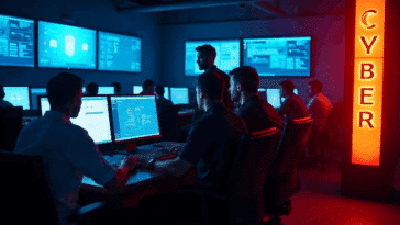 Un groupe de personne sans une salle spécialisée en cyberattaque