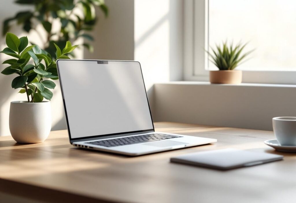 Un ordinateur connecté à la plateforme Bizyness.fr