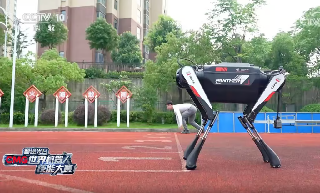 Modèle Black Panther II Mirror Me, chien robot chinois