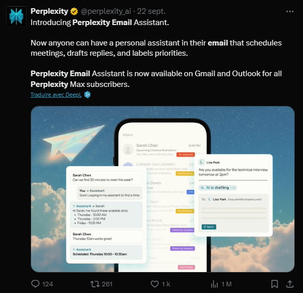 Perplexity Email Assistant Twitter 