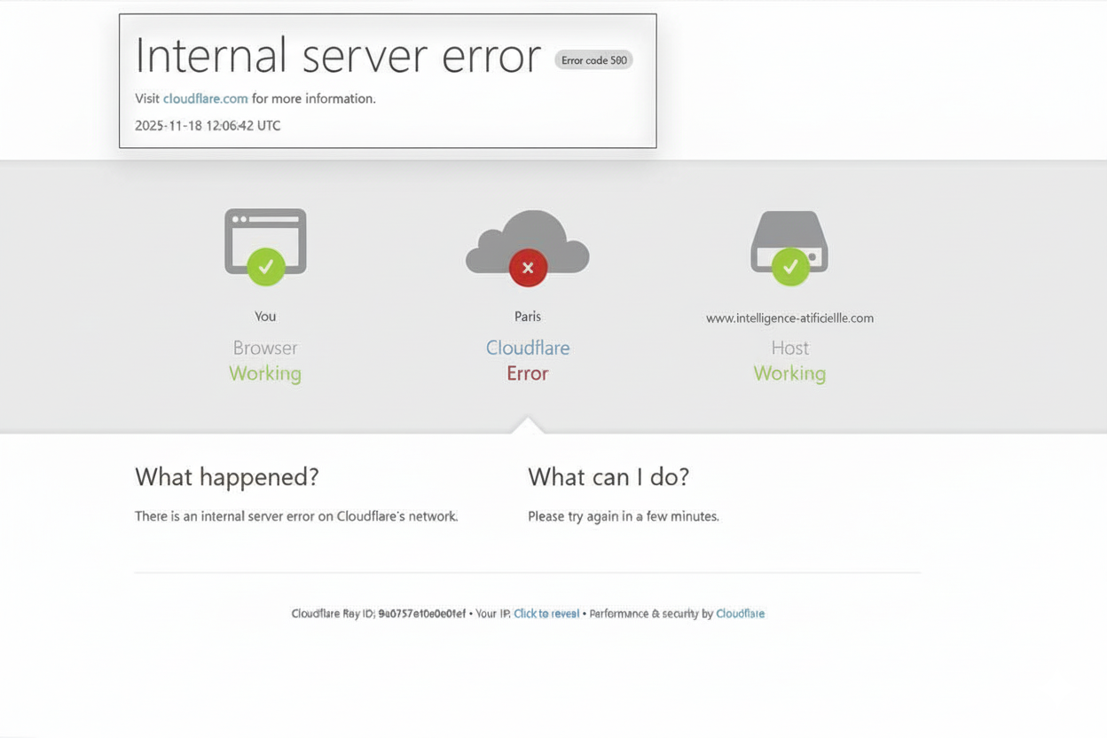 Panne serveur Cloudflare