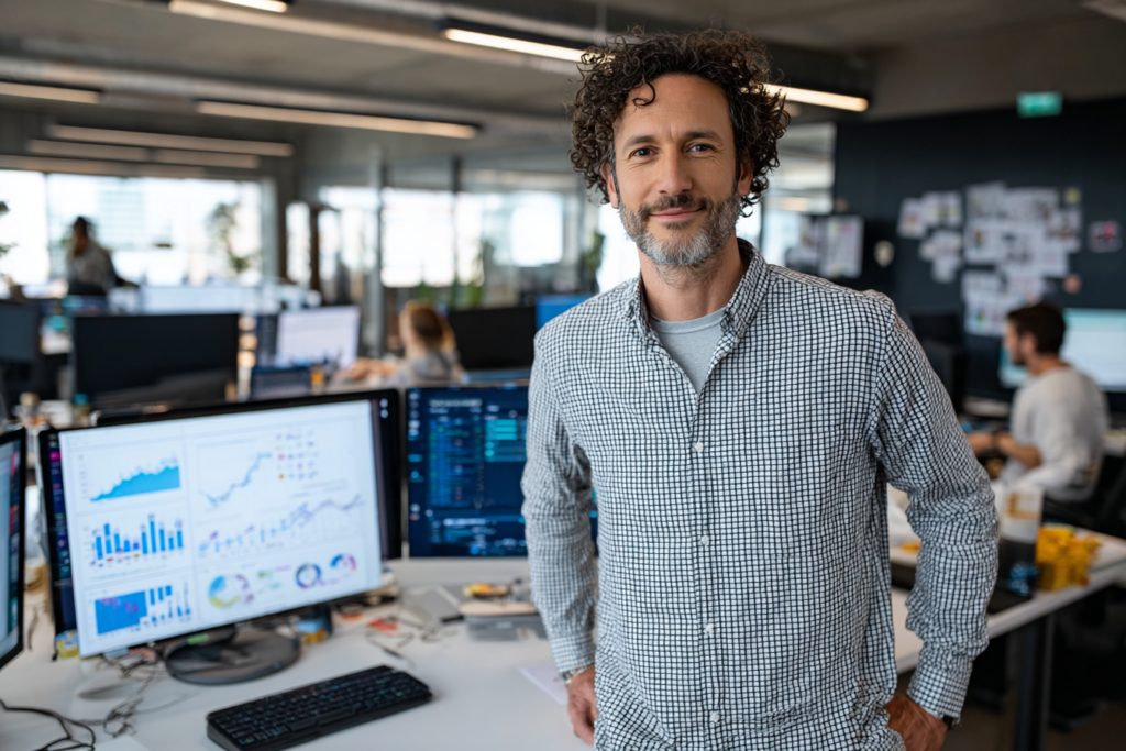 Professionnel analysant des KPI en temps réel pour optimiser une stratégie Loop Marketing avec HubSpot.