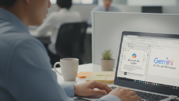 Le duel Microsoft Copilot 365 vs Google Gemini workspace.