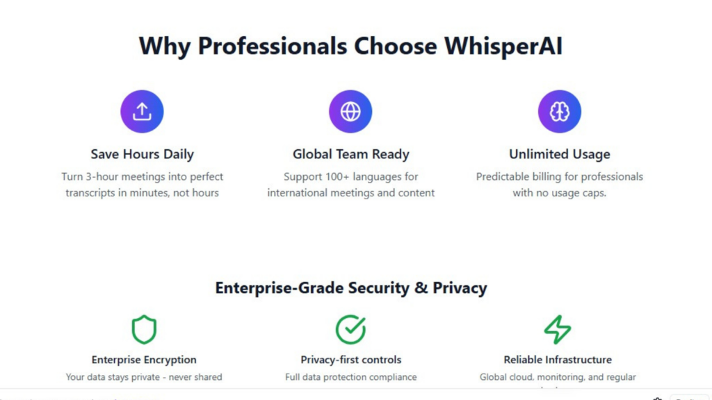 Les raisons de choisir Whisper AI