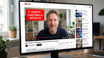 Interface YouTube sur un écran d'ordinateur pour illustrer la protection ia pour les célébrités.