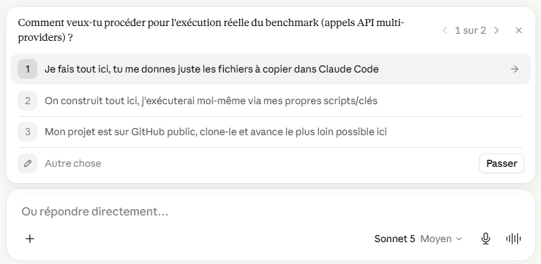 Comparaison IA de codage sur Claude