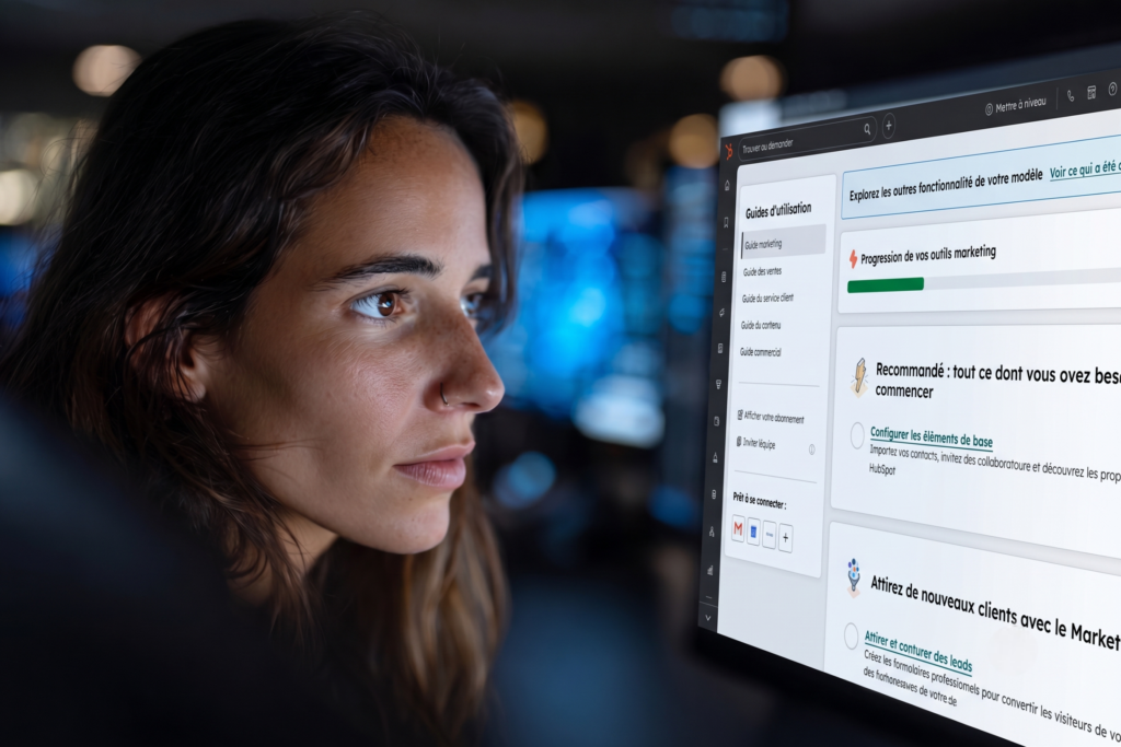 Responsable DPO vérifiant l'activation de la protection des données sensibles sur HubSpot.