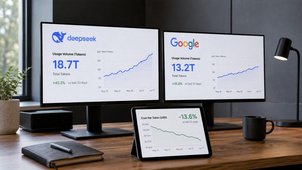 DeepSeek dépasse Google sur le volume de tokens IA