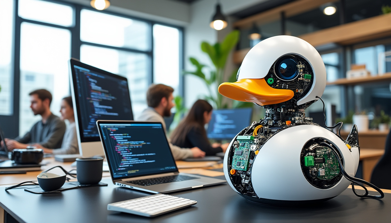 découvrez le mini robot-canard de hugging face, un jouet innovant que vous pouvez programmer et entraîner vous-même pour apprendre la robotique et l'intelligence artificielle de manière ludique.