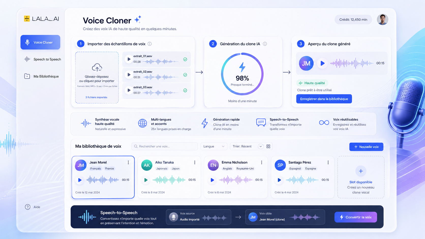 Que change Voice Cloner de LALAL.AI avec ses nouveaux emplacements de packs vocaux ?