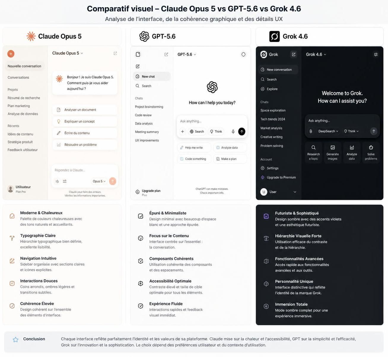 découvrez le duel fascinant entre claude opus 5, gpt-5.6 et grok 4.6 dans un défi de conception complexe où un vainqueur émerge clairement, mettant en lumière les prouesses de l'intelligence artificielle.